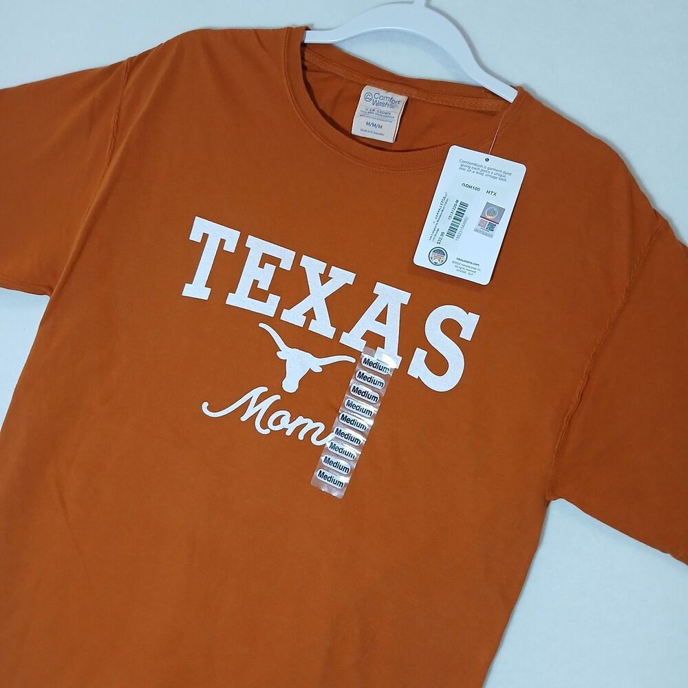 NEW University of Texas Longhorns Mom Cotton Size Medium T-Shirt College #1142